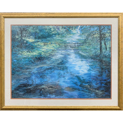 Large Rive Scenery Print Decorative Art